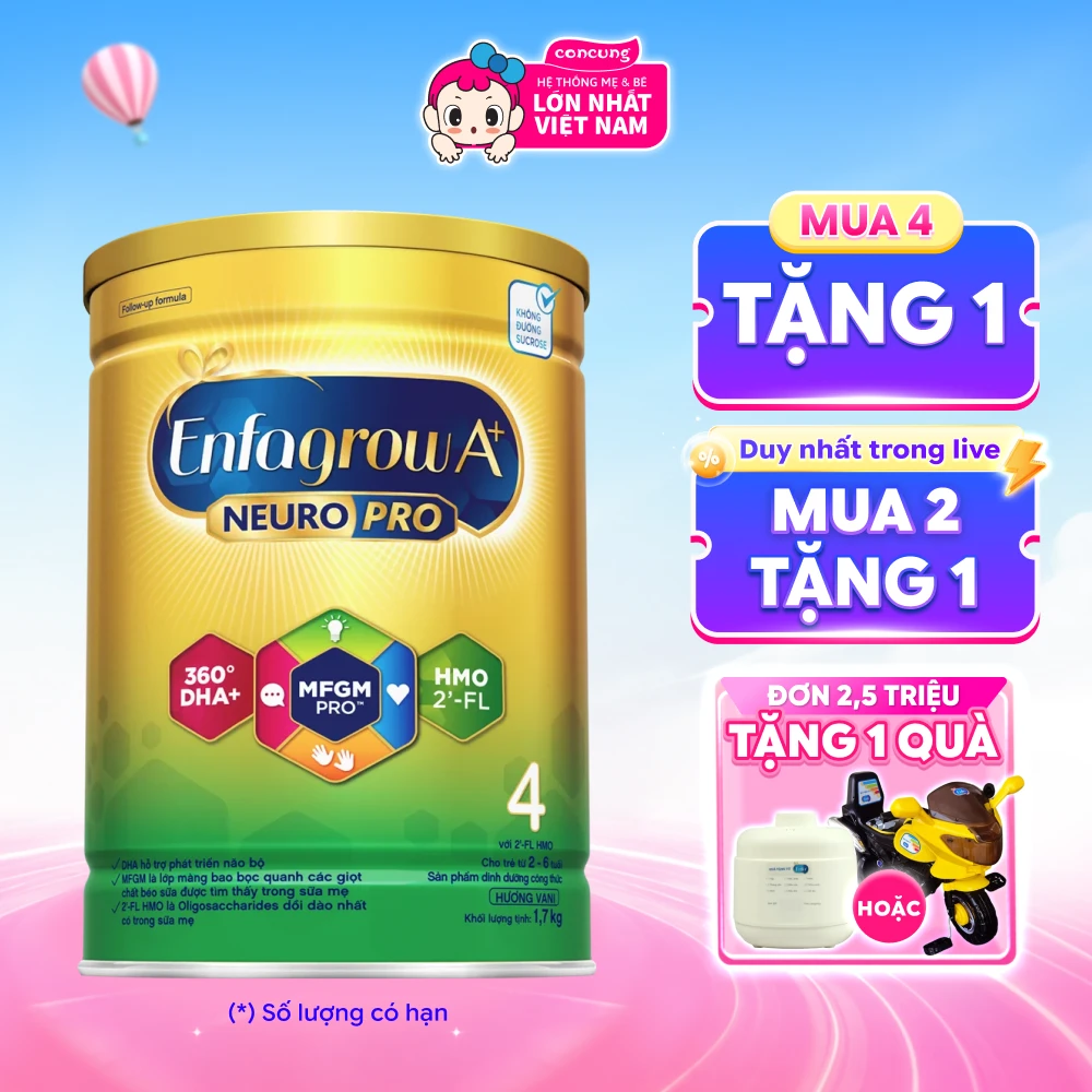 Sữa Enfagrow A+ số 4 1700g (2-6 tuổi) 2Flex