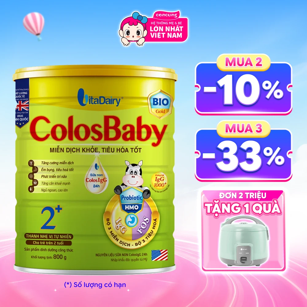 Combo 2 Sữa Colosbaby Bio Gold 2+ 800g (từ 2 tuổi)