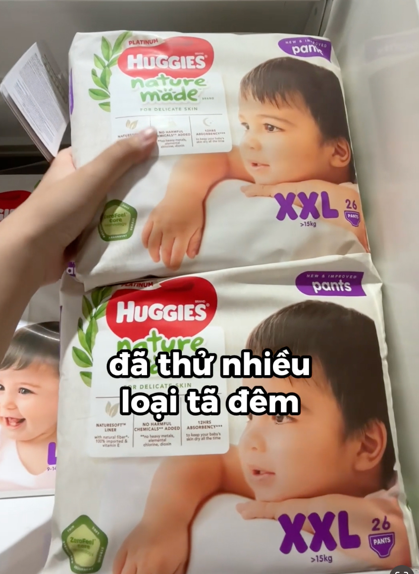 Siêu tã đêm Huggies Nature Made