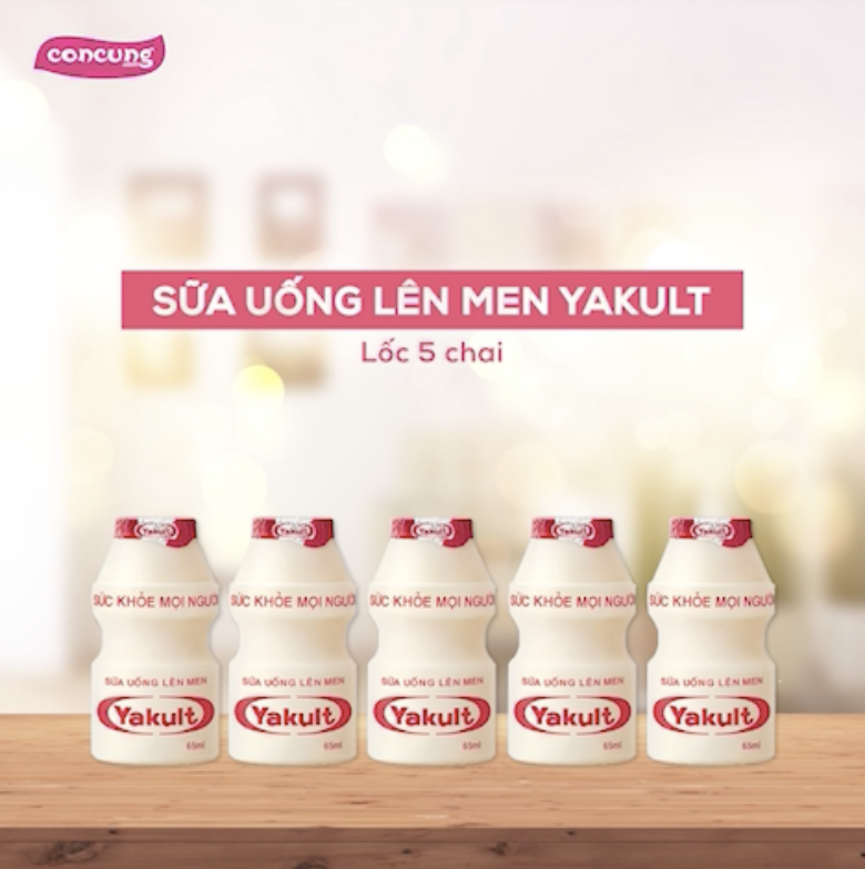 Sữa uống lên men Yakult (lốc 5 hộp 65ml)