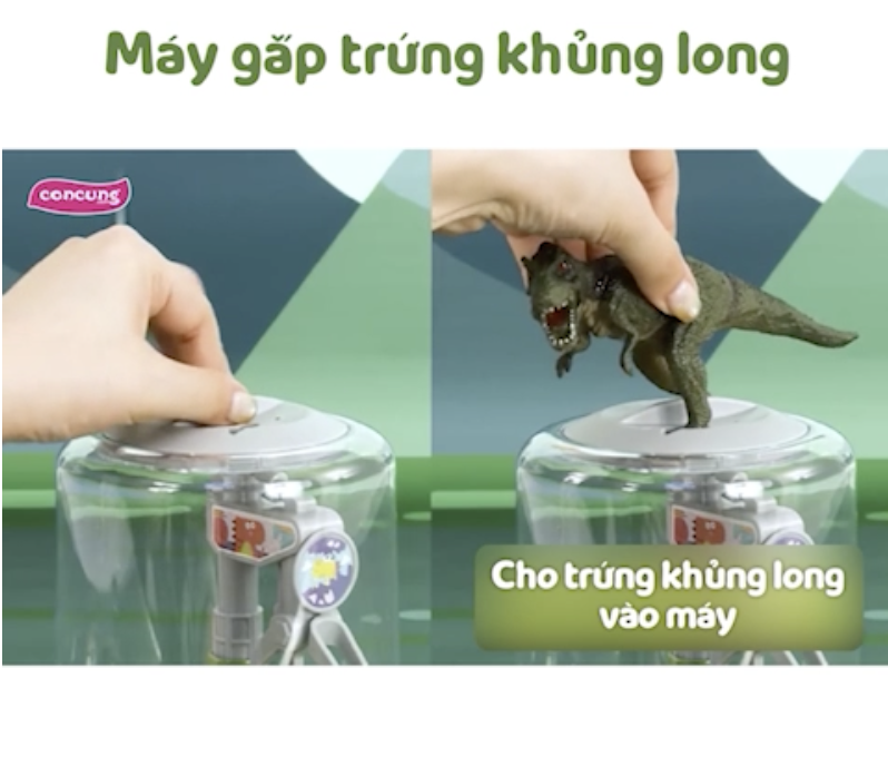 Máy gắp trứng khủng long CY452115 (giao ngẫu nhiên)