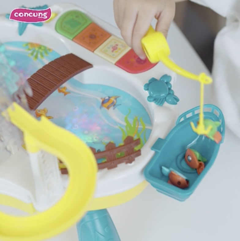 Bộ câu cá điện đa năng có nhạc kèm vòng xoay trượt xe ô tô