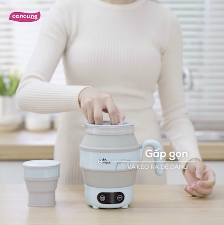 Bình đun nước gấp gọn Bear 0.6L (ZDH-A06G1, CC)