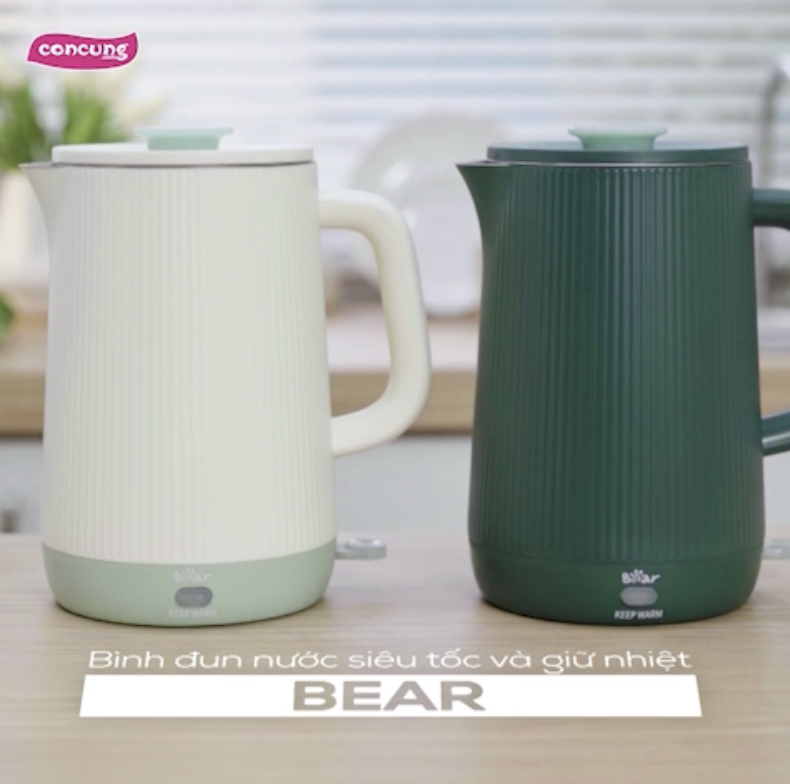 Bình đun siêu tốc Bear 1.6L (ZDH-P16L3, CC, xanh)