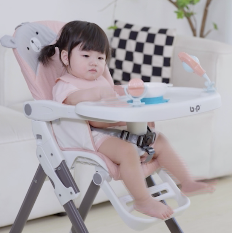 Ghế ngồi ăn chân cao Baby Pretty (hồng)