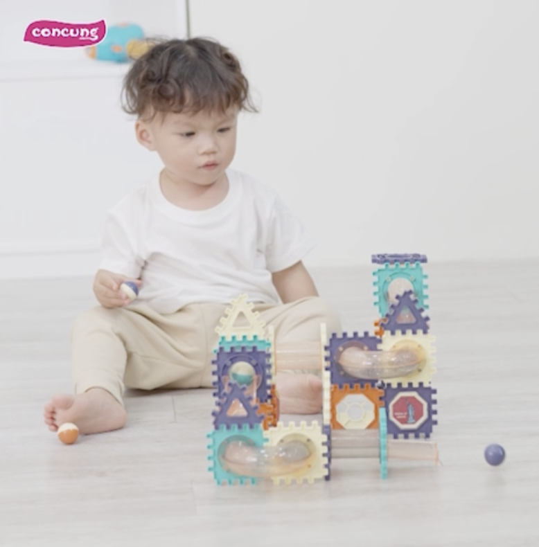 Bộ lắp ráp mô hình đường ống bóng lăn cho bé 66pcs CY325866