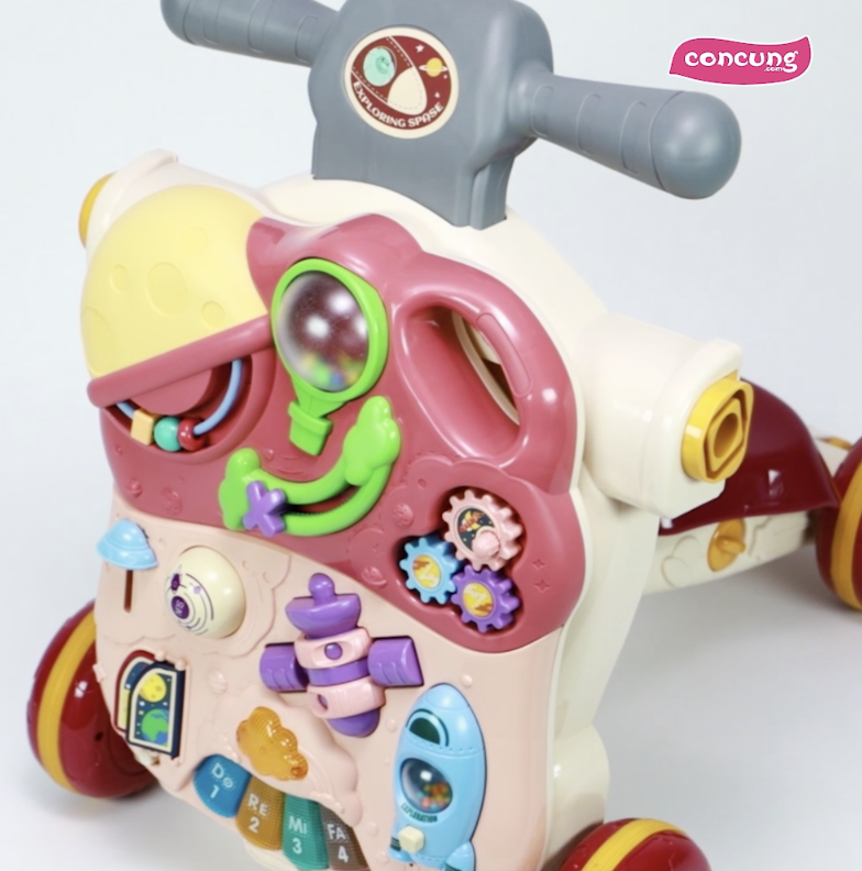 Xe tập đi đa năng kèm chòi chân, bàn chơi cho bé có nhạc CY308045 (Xanh)