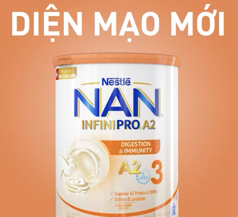 Sữa NAN INFINIPRO A2 số 3 800g (2-6 tuổi) (Giao bao bì ngẫu nhiên)