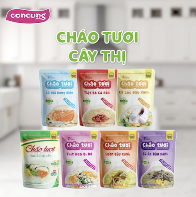 Cháo tươi thịt bò cà rốt