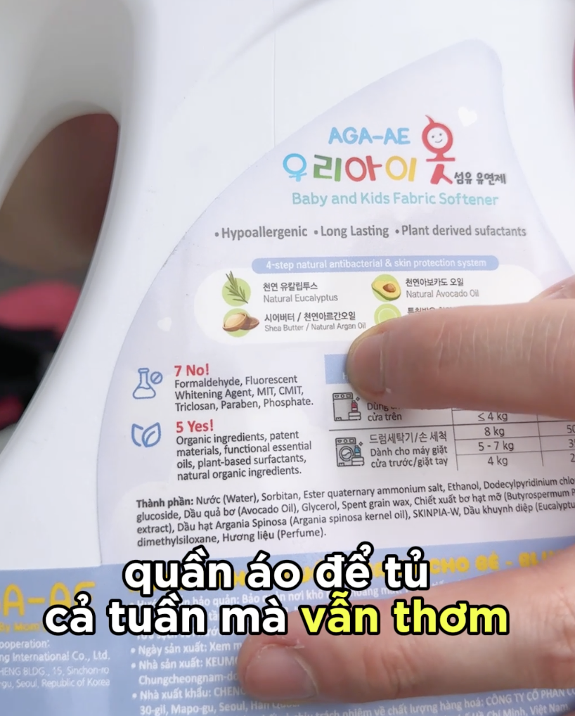 Xả thơm mà không sờn vải