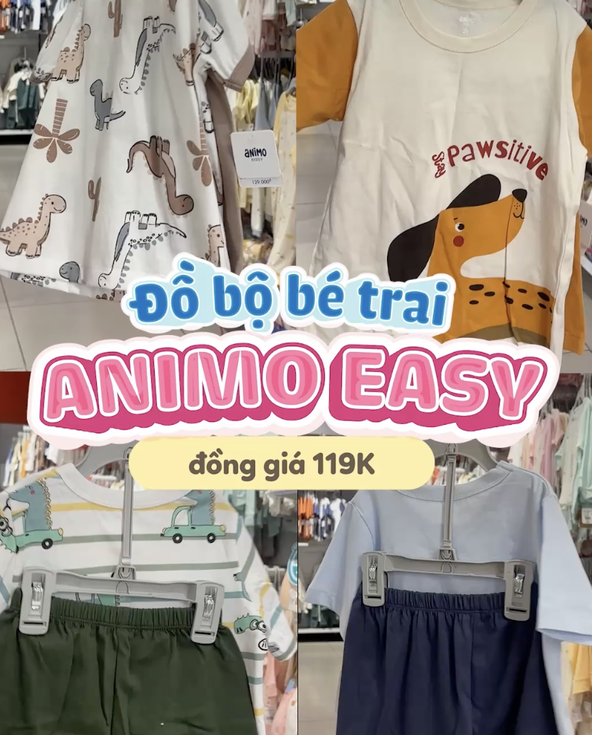 Đồ bộ bé trai Animo Easy Sale lớnnn