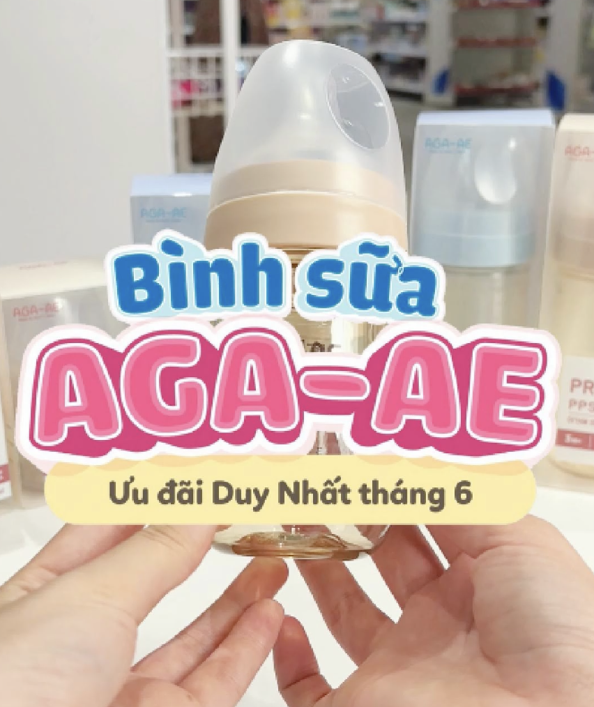 Bình sữa Aga-ae sale sập sàn Tháng 6