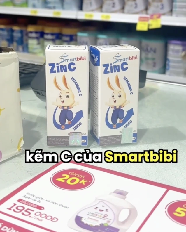 Muốn con ăn khoẻ cứ dùng Kẽm C của Smartbibi này