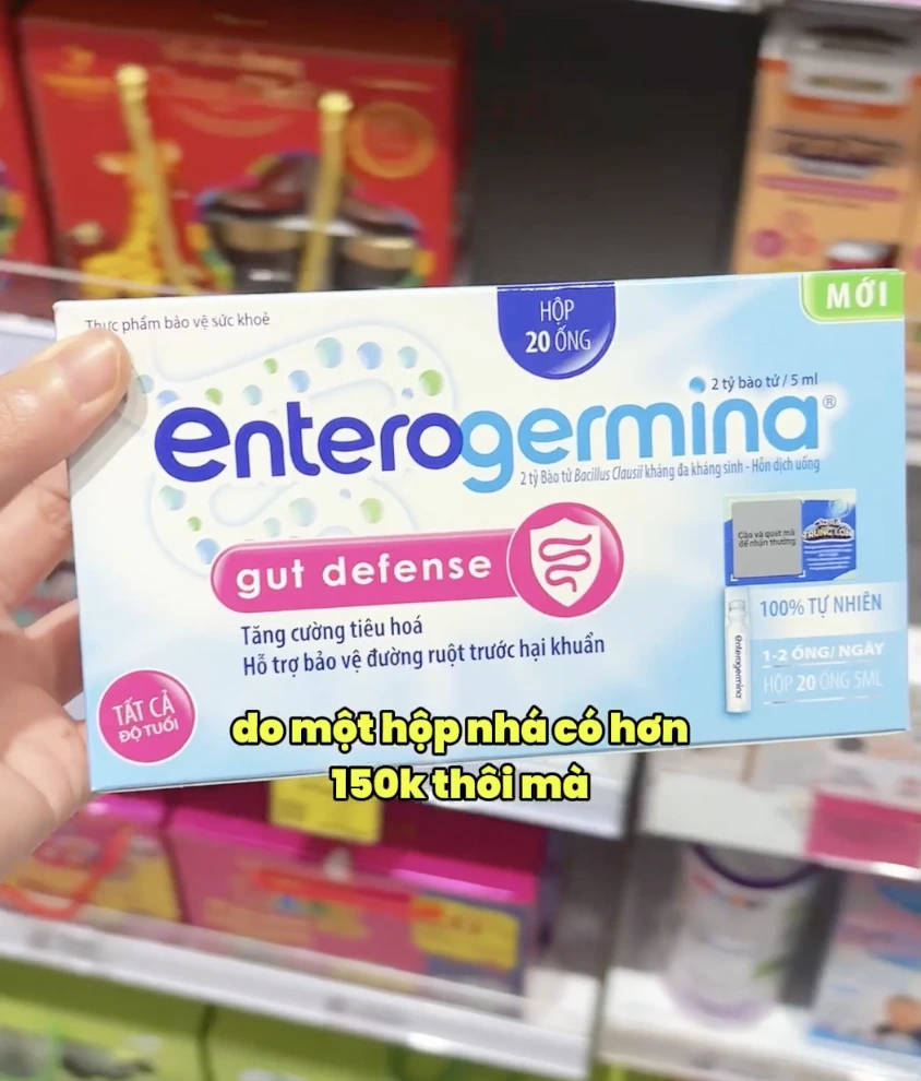 Men vi sinh Enterogermina chứa 2 tỷ bào tử lợi khuẩn