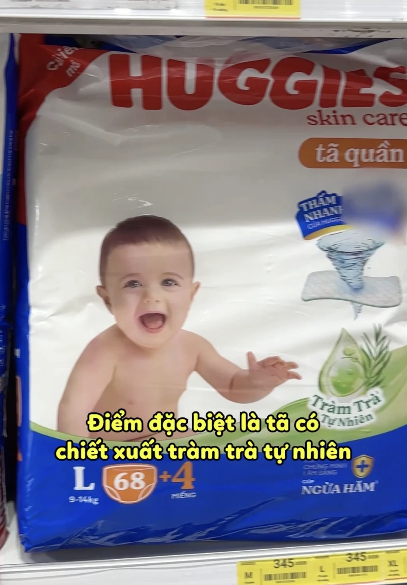 Tã Huggies với chiết xuất tràm trà 