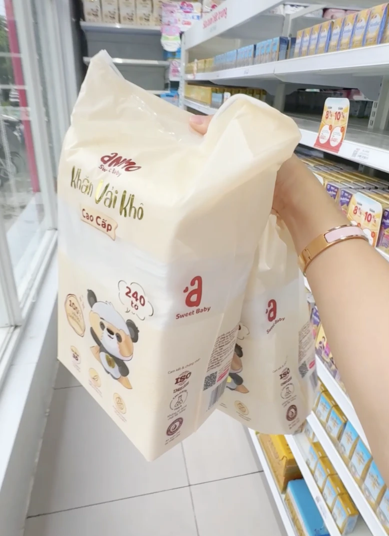 Khăn vải khô cao cấp Animo siêu lành tính