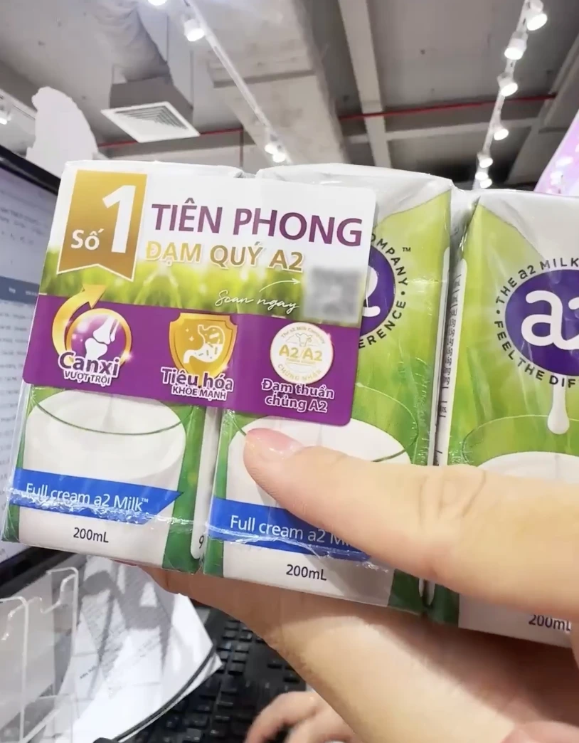 Sữa nước pha sẵn chứa 100% đạm A2 