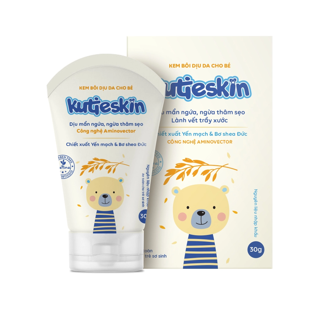    Kem bôi dịu da cho bé Kutieskin 30g + Kem bôi dịu da cho bé Kutieskin 3g