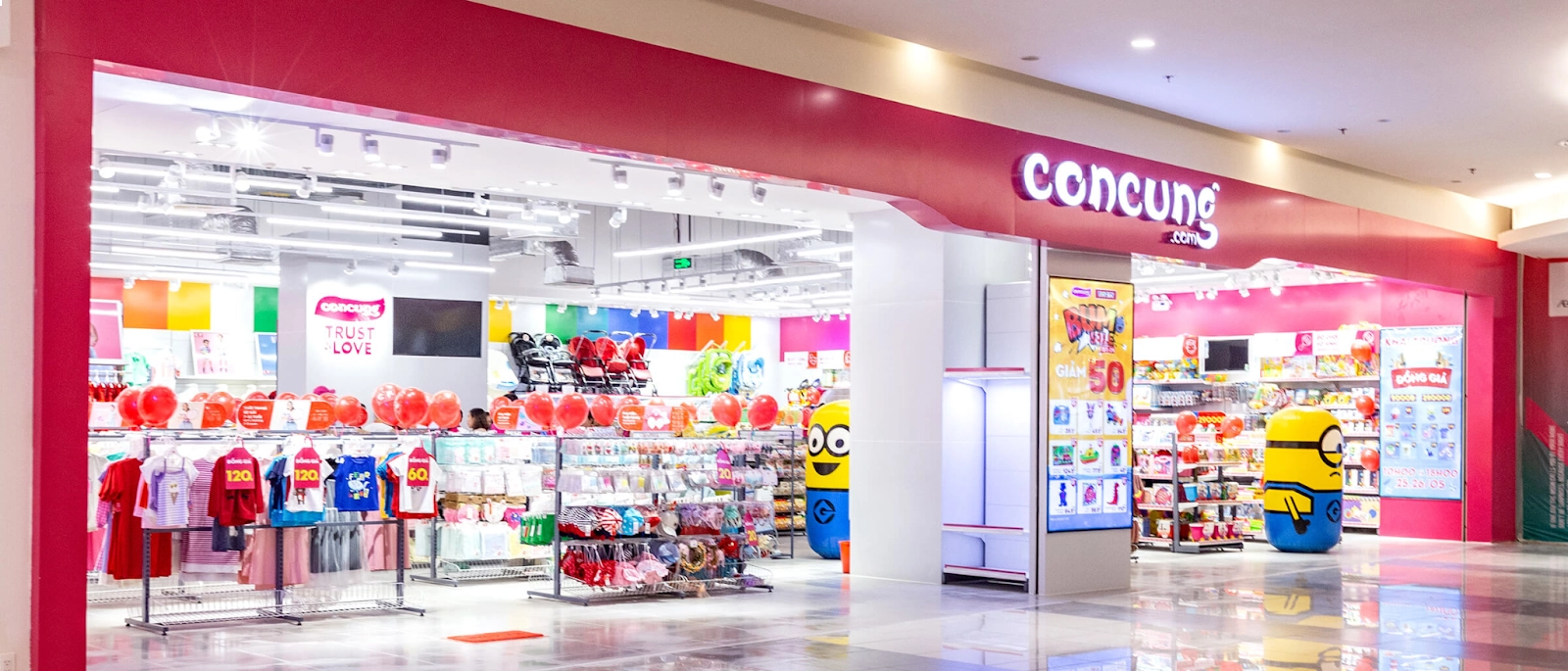 Hệ thống siêu thị Concung.com (Nguồn: Website Con Cưng)